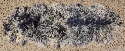 A Large Petrol Blue Tibetan Lamb Rug