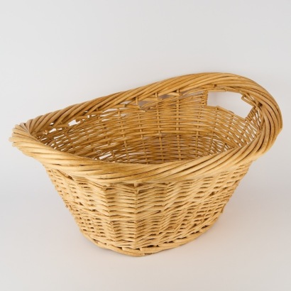 A Vintage Wicker Laundry Basket