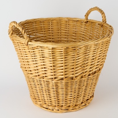 A Vintage Wicker Laundry Basket
