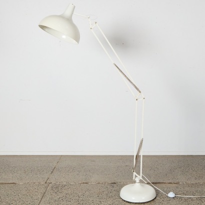 A Large White Anglepoise Floor Lamp