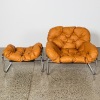 A Contemporary Occasional Chair with Footstool - 2