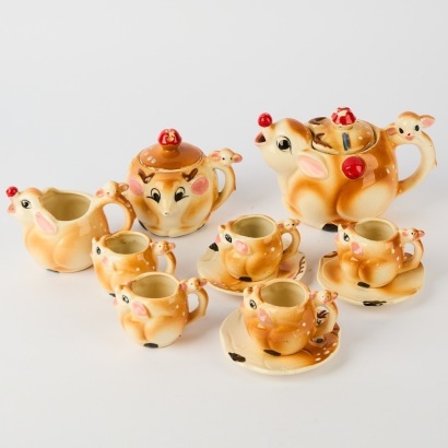 A 1950s Japanese Made Rudolph Tea Set AF