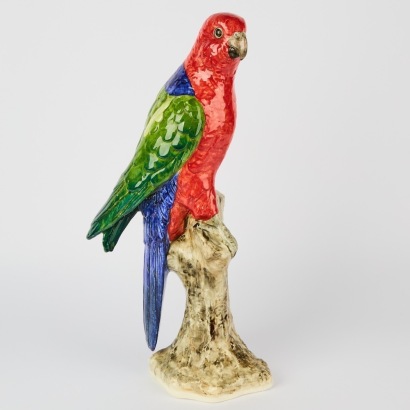 A Large Ceramic Parrot