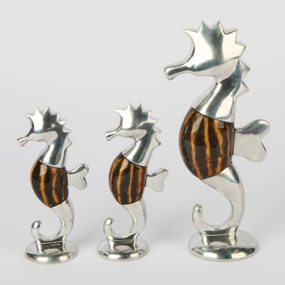 A Trio of Decorative Seahorses