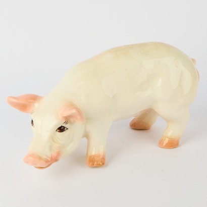A Vintage French Ceramic Pig