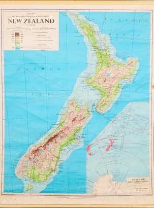 A Vintage Philips' Map of New Zealand