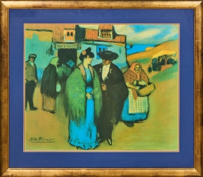 A Large Picasso &lsquo;Spanish Couple In Front of An Inn&rsquo; Print