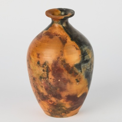 A Sagger Fired Pottery Vase