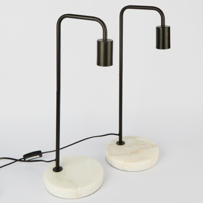 A Pair of Modern Bedside Lamps