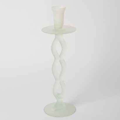 A Orrefors Celeste Frosted Glass Candle Holder
