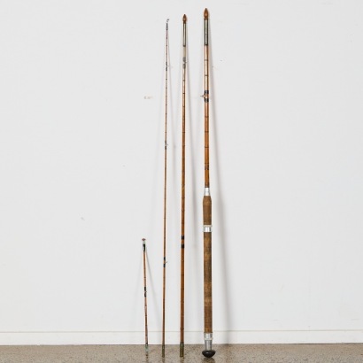 A Vintage Four Piece Split Cane Fishing Rod