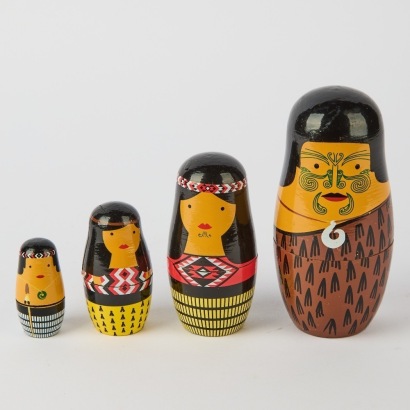 A Vintage Kiwiana Set of Matryoshka Dolls