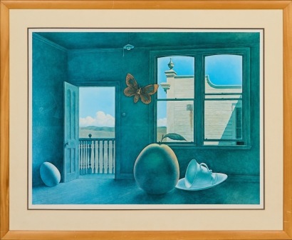 A Large Brent Wong "The Window" Reproduction Print