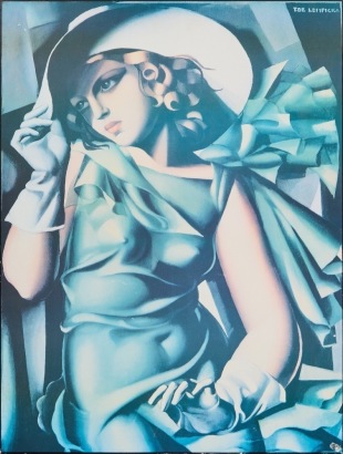 A Tamara de Lempicka "Young Lady with Gloves" Reproduction Print