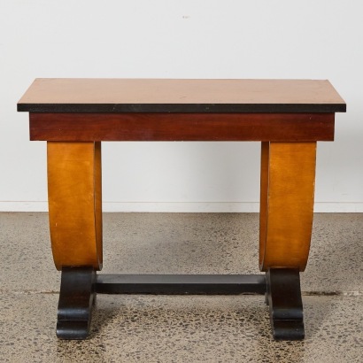 An Art Deco Walnut Console Table