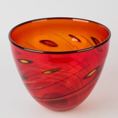 A Lynden Over Millefiori Art Glass Bowl