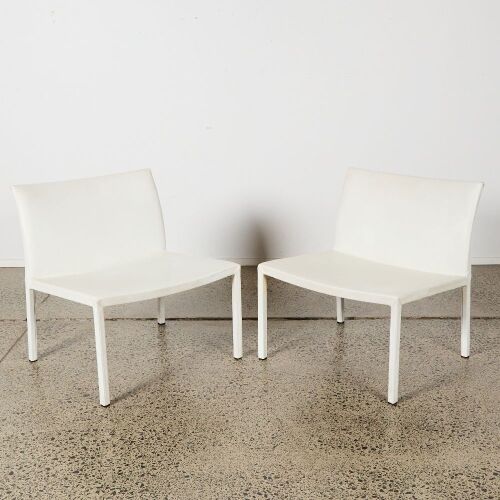 A Pair of Leather Occasional Chairs by Bondalo