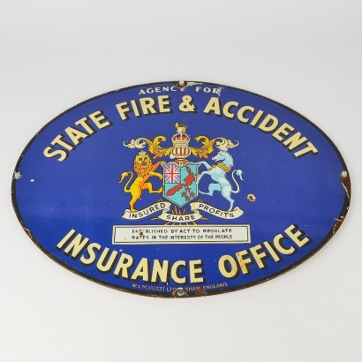 A Vintage English Insurance Sign