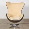 A Leather And Hide Egg Chair by Restoration Hardware Copenhagen - 2