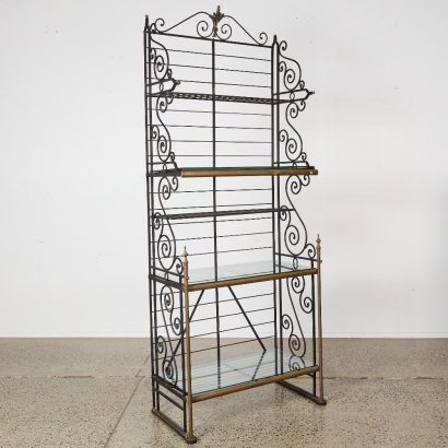 A Large Vintage Wrought Iron Display Unit