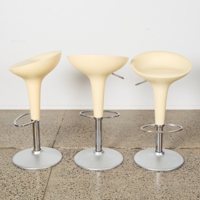 A Trio of Magis Bombo Barstools by Stefano Giovannoni