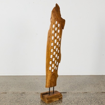A Large Decorative Teak Carving