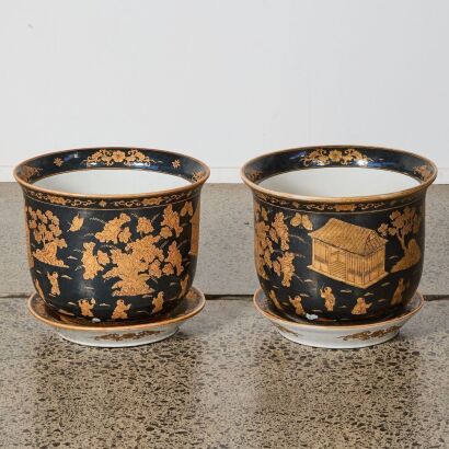A Pair Of Chinoiserie Planters