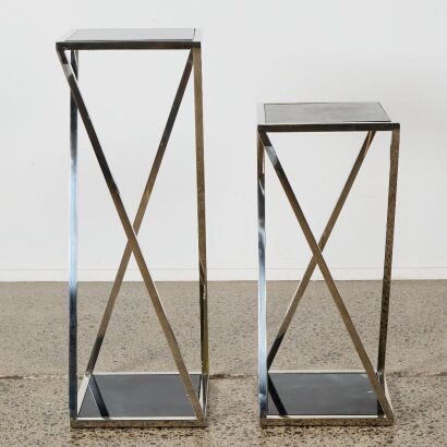 A Pair of Post Modern Display Stands