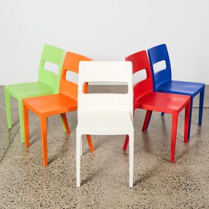 A Set of Eight Sai Chairs By Centro Stile Scab