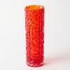 A Whitefriars Ruby Bark Vase by Geoffrey Baxter