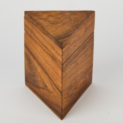 A Triangular Rosewood Box