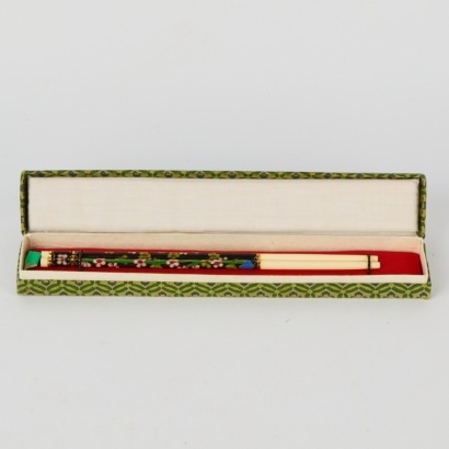A Pair of Enamel Design Chop Sticks