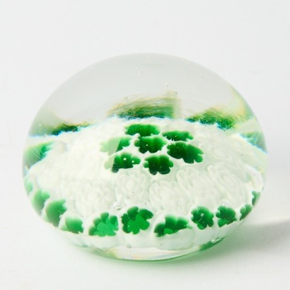 A Vintage Millefiori Glass Paperweight