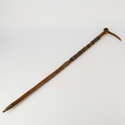 A Vintage Swiss Mountaineers Walking Stick