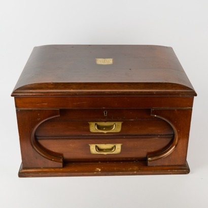 An Antique Mahogany Jewellery Box