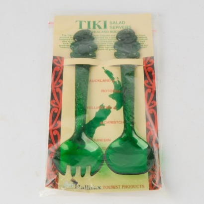 A Pair of Vintage Tiki Salad Servers