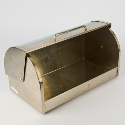 A WMF Stainless Steel & Glass Bread Bin