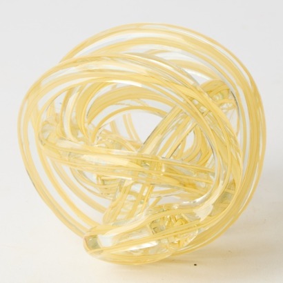 A Hand Blown Glass Infinity Knot