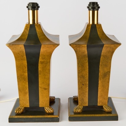 A Pair of Egyptian Style Revival Lamps