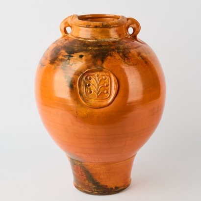 A Large Bryce Stevens Raku Fired Floor Pot