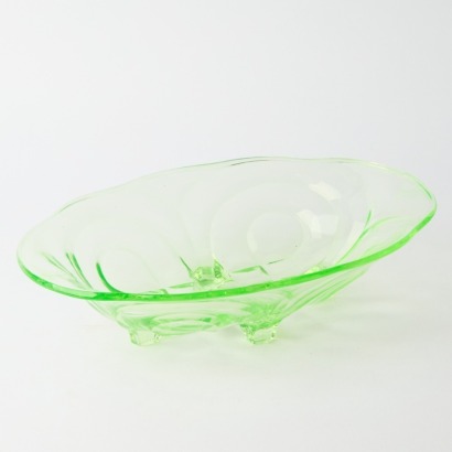 A Uranium Glass Fruit Bowl