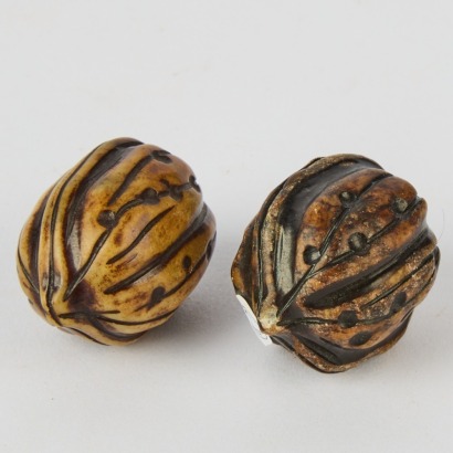 A Pair of Chinese Carved Jade Walnuts