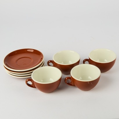 A Set of Four ACF Coffee Cups and Saucers Made In Italy
