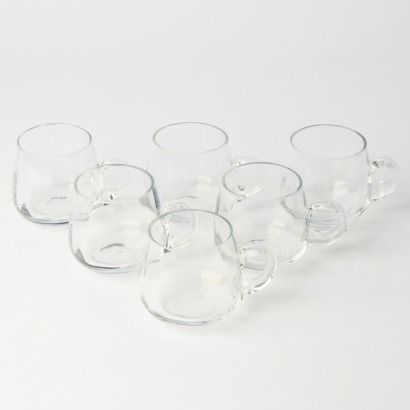 A Set of Six Orrefors Mug by Jan Johansson Eggnog