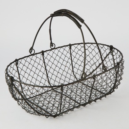 A Black Wire French Gathering Basket