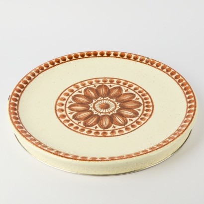 A Mid-Century Enamel Viking Hi-Line Hero Plater