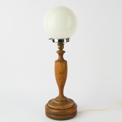 A Turned Wood Table Lamp