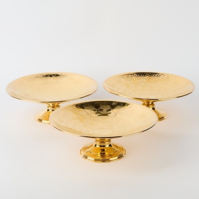 A Trio of Vintage New Zealand-Made Gold Dipped Bon Bon Dishes