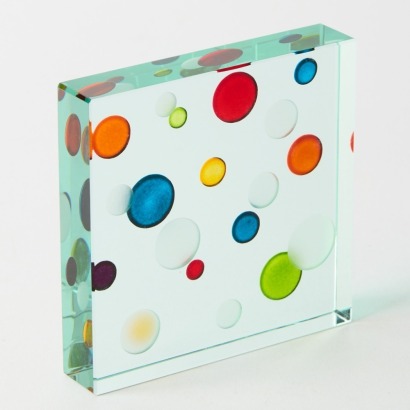 A Spaceform Spot Glass Cube