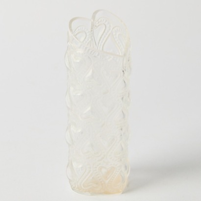 A Lalique Amour Frosted Crystal Vase